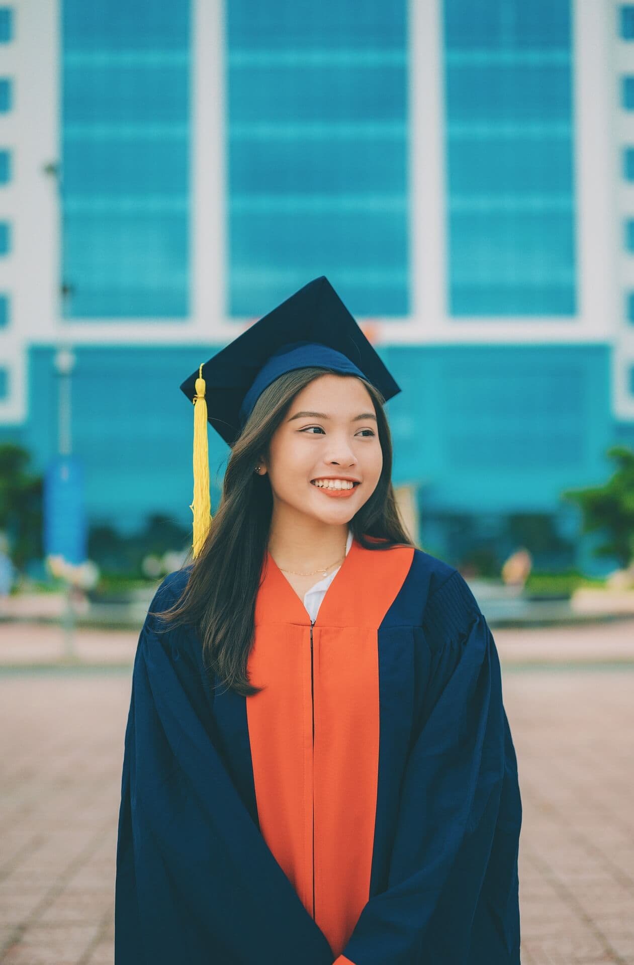 Graduate celebrating the next step in her education